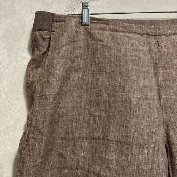J.Jill Love Linen Women's Beechnut Slim Leg Ankle Pull On Pants Size XL Petite - Picture 2 of 16